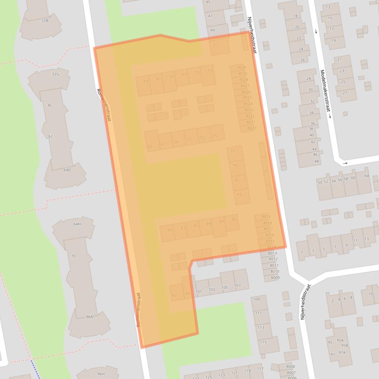 Kaart van postcodegebied 5935SC.
