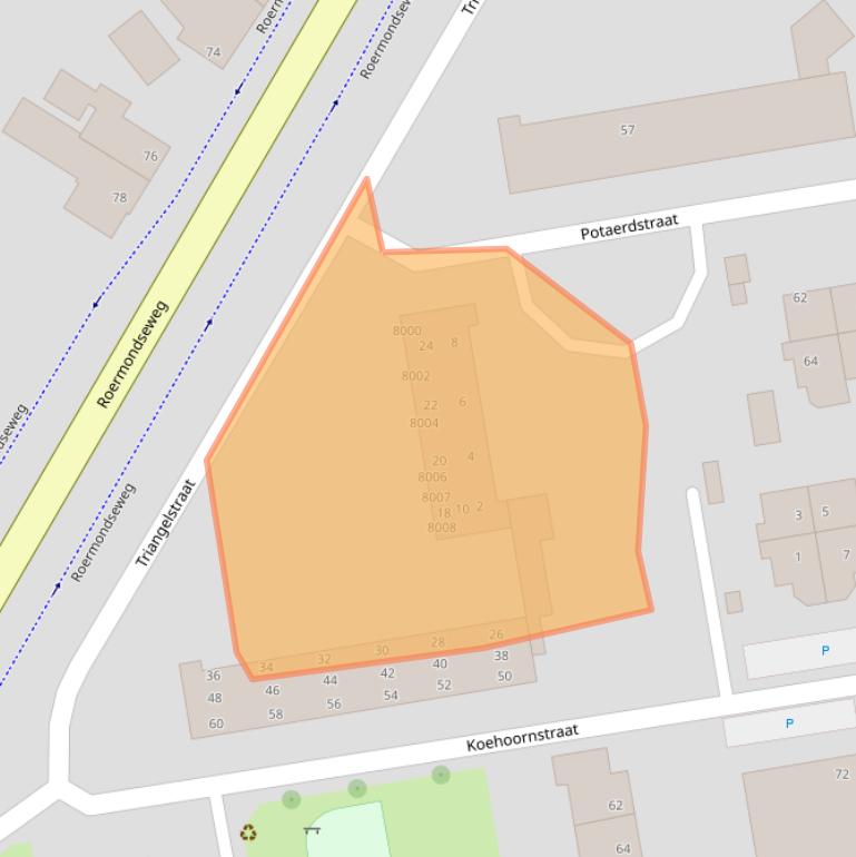 Kaart van postcodegebied 5935SP.