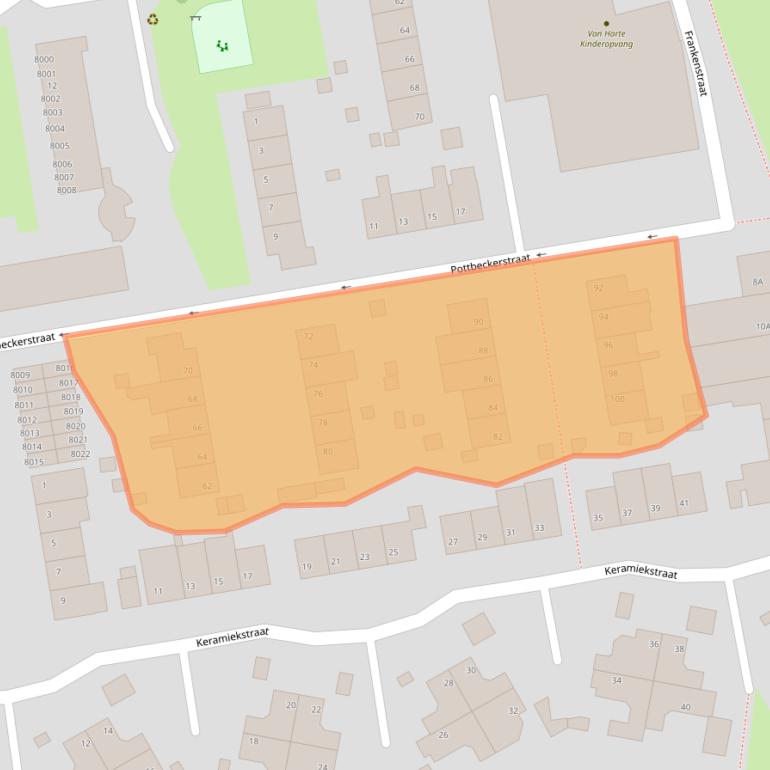 Kaart van postcodegebied 5935TD.