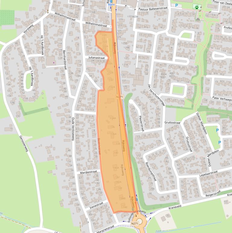 Kaart van postcodegebied 5941AJ.