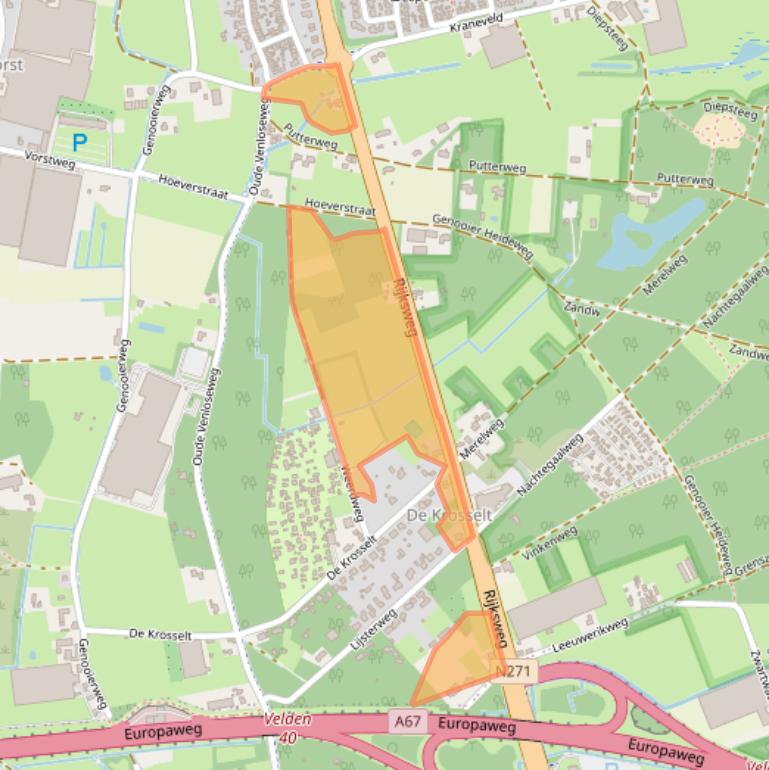 Kaart van postcodegebied 5941AK.