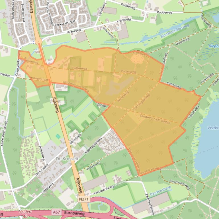 Kaart van postcodegebied 5941AV.