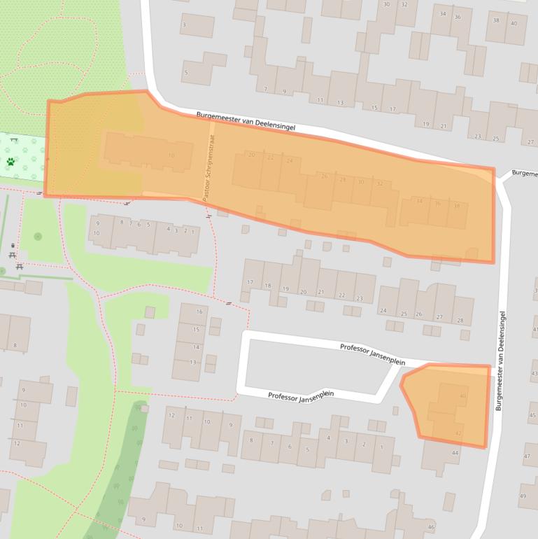 Kaart van postcodegebied 5941BC.