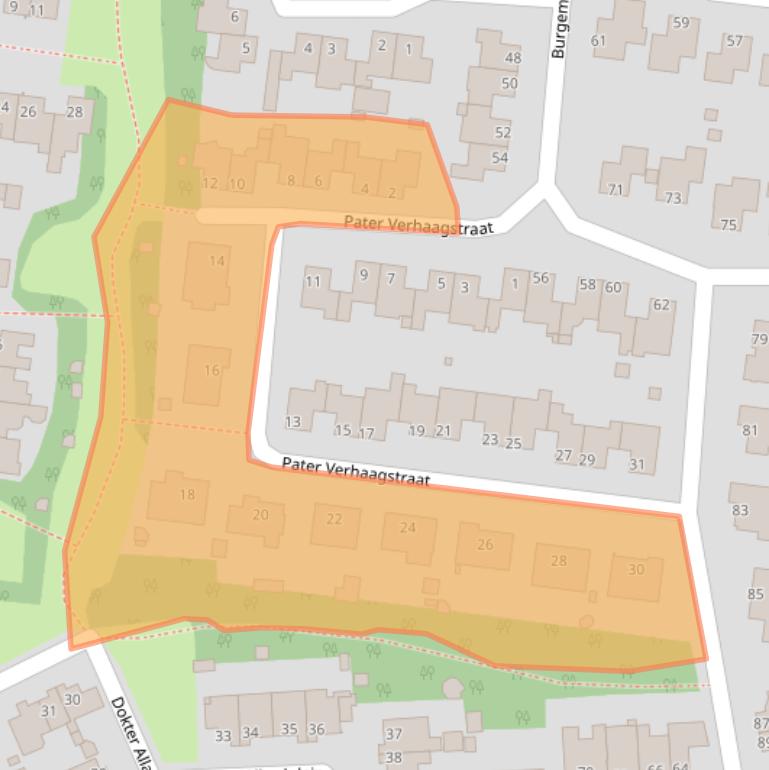 Kaart van postcodegebied 5941BJ.