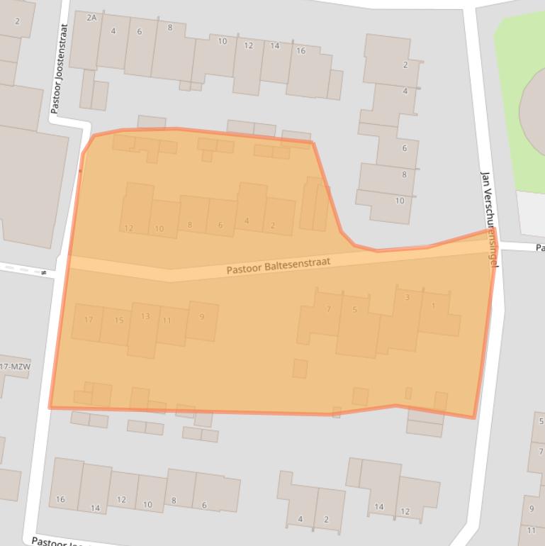 Kaart van postcodegebied 5941CG.