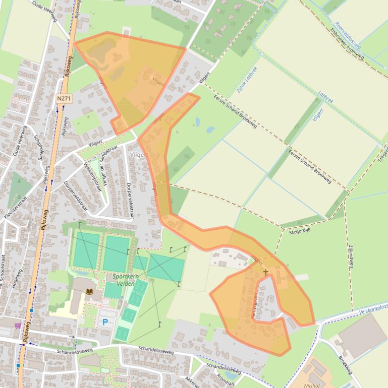 Kaart van postcodegebied 5941CT.