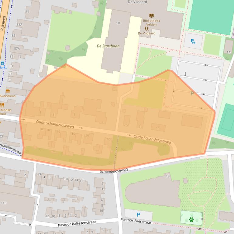 Kaart van postcodegebied 5941CZ.