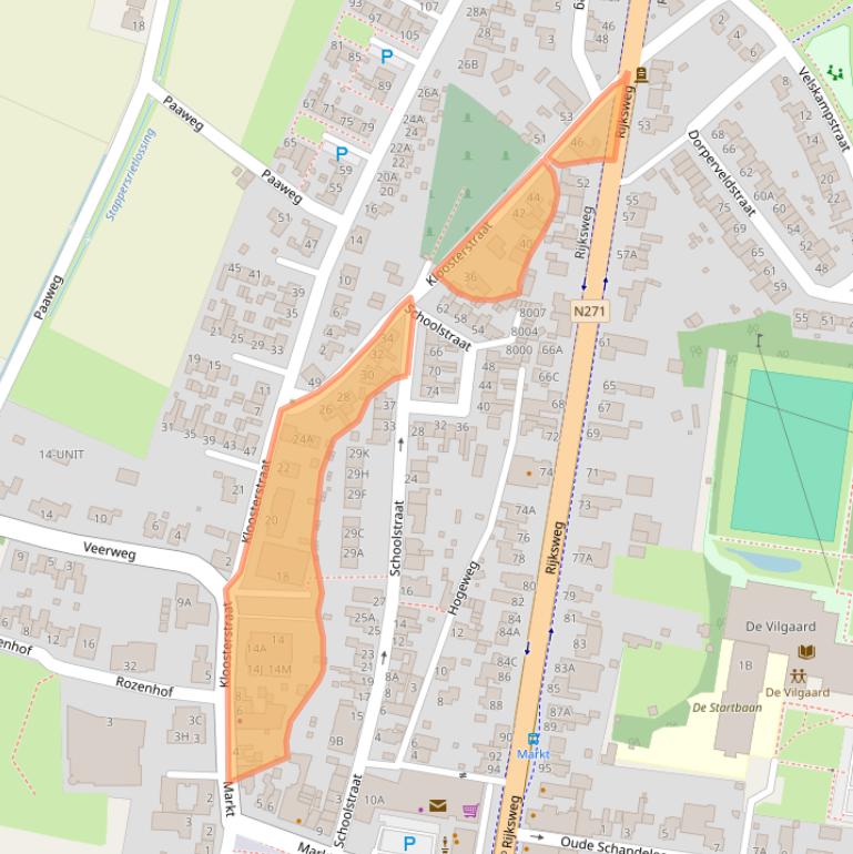 Kaart van postcodegebied 5941ET.