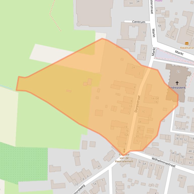 Kaart van postcodegebied 5941EW.