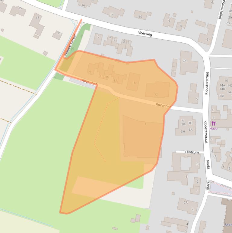 Kaart van postcodegebied 5941EX.