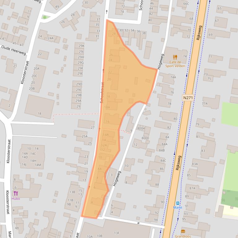 Kaart van postcodegebied 5941GC.