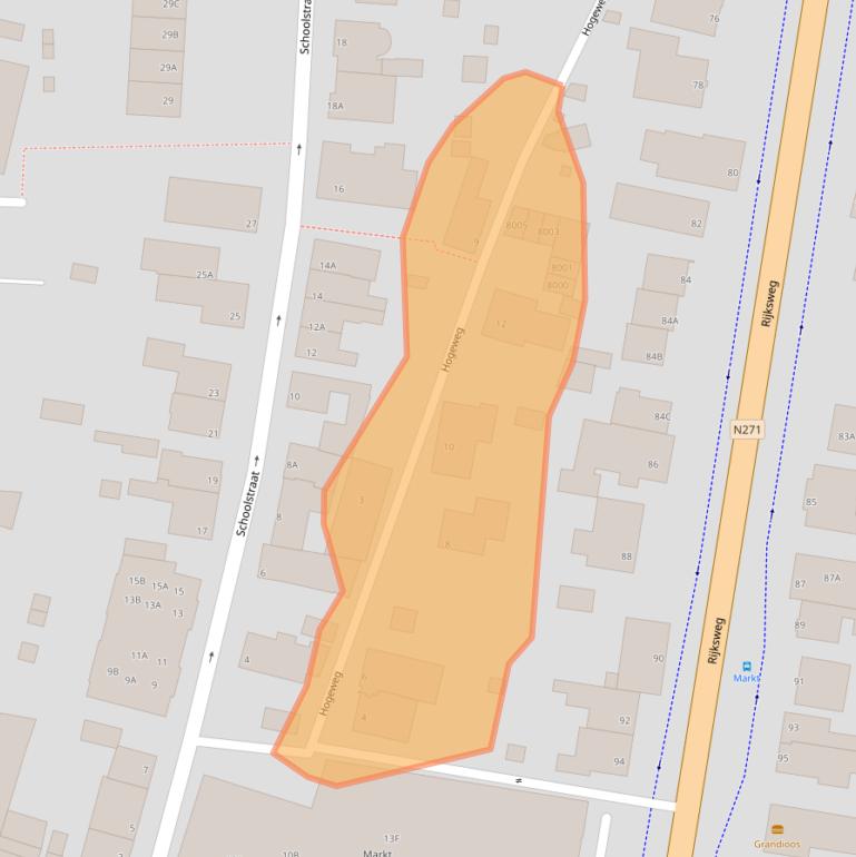 Kaart van postcodegebied 5941GE.