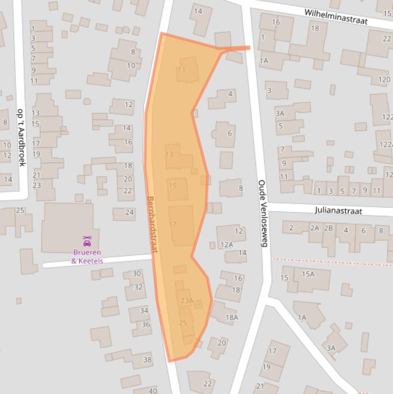 Kaart van postcodegebied 5941GK.