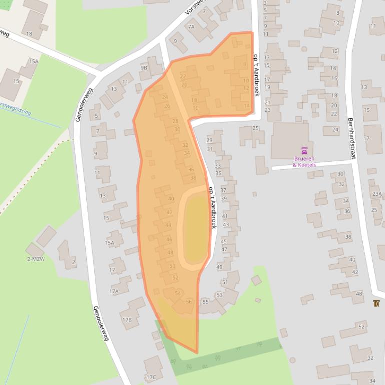 Kaart van postcodegebied 5941GW.