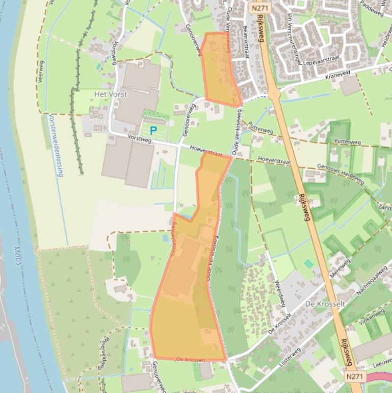 Kaart van postcodegebied 5941HG.