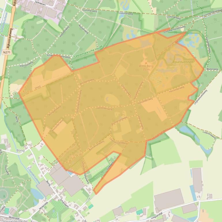 Kaart van postcodegebied 5941MV.