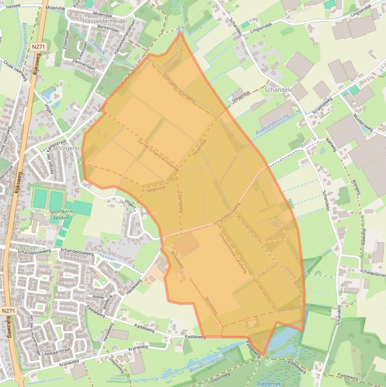 Kaart van postcodegebied 5941ND.
