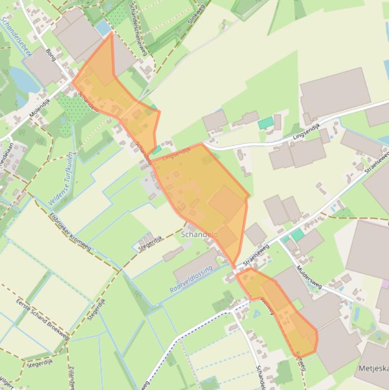 Kaart van postcodegebied 5941NE.