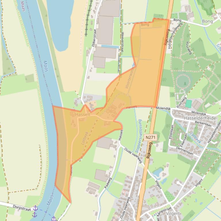 Kaart van postcodegebied 5941NP.