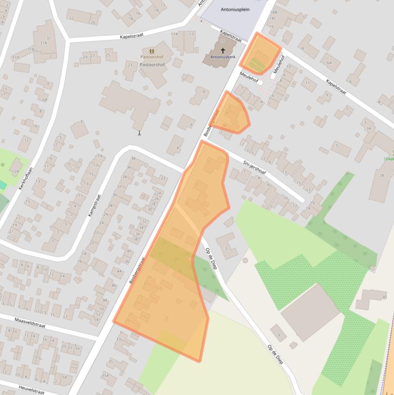 Kaart van postcodegebied 5943AK.