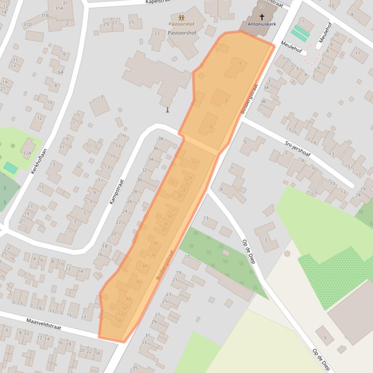 Kaart van postcodegebied 5943AM.