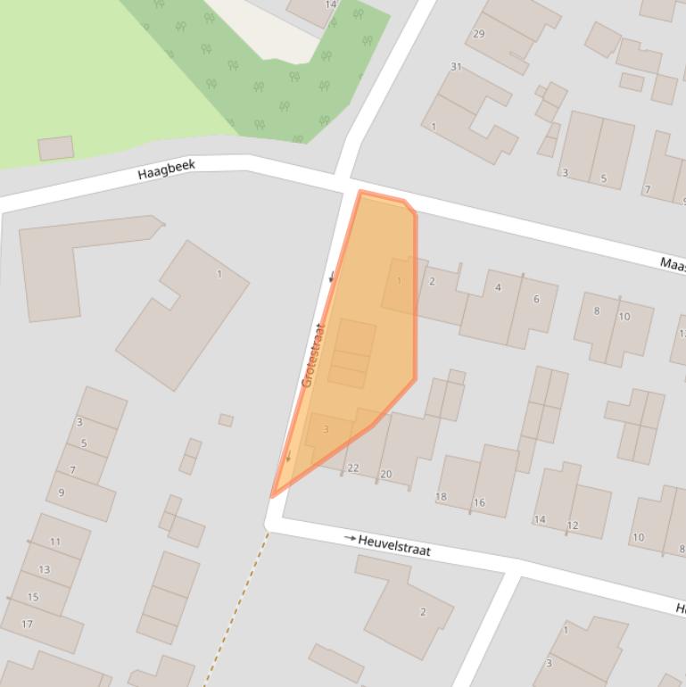 Kaart van postcodegebied 5943BC.