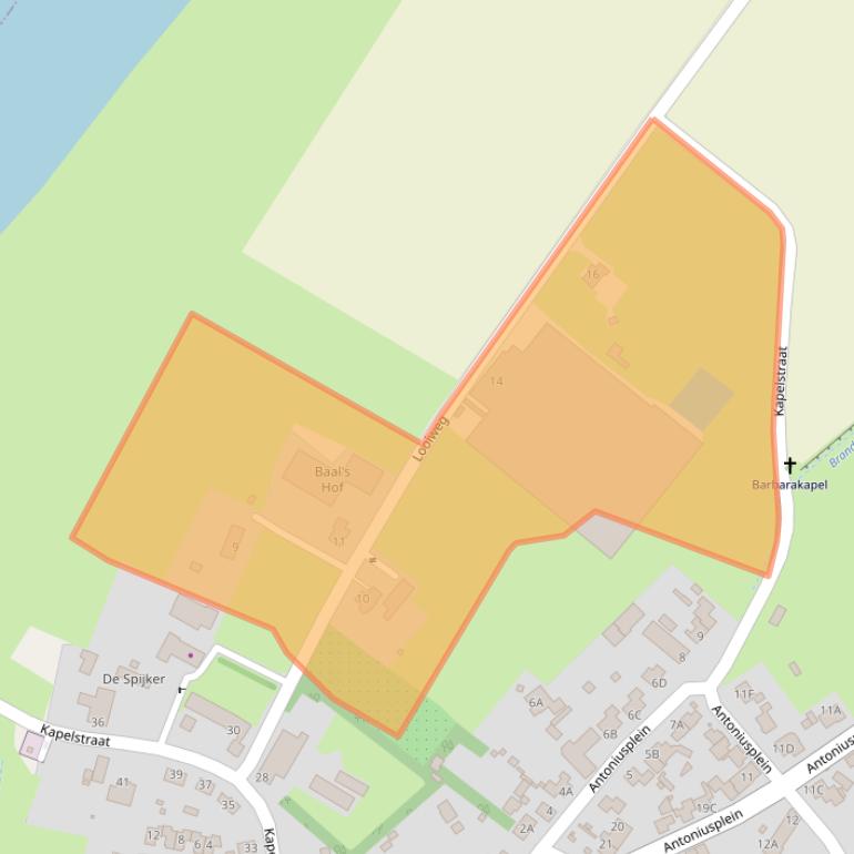 Kaart van postcodegebied 5943BD.