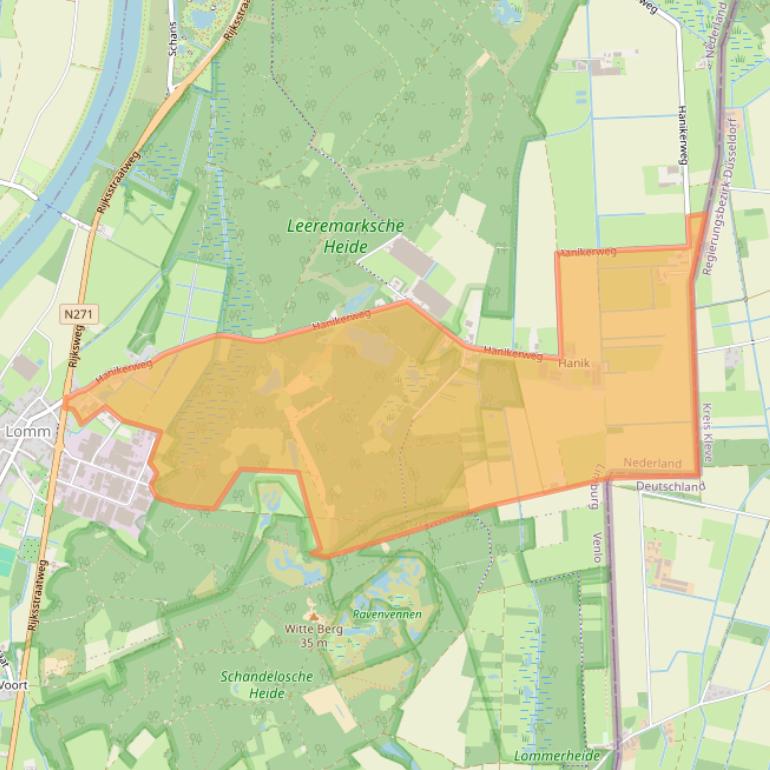 Kaart van postcodegebied 5943NB.
