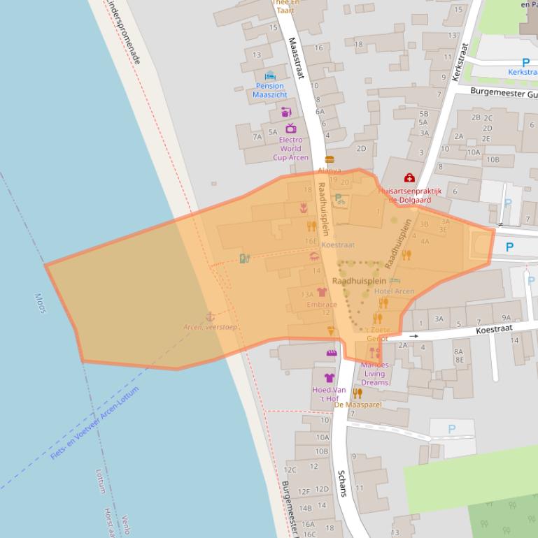 Kaart van postcodegebied 5944AH.