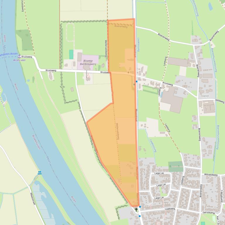 Kaart van postcodegebied 5944CC.