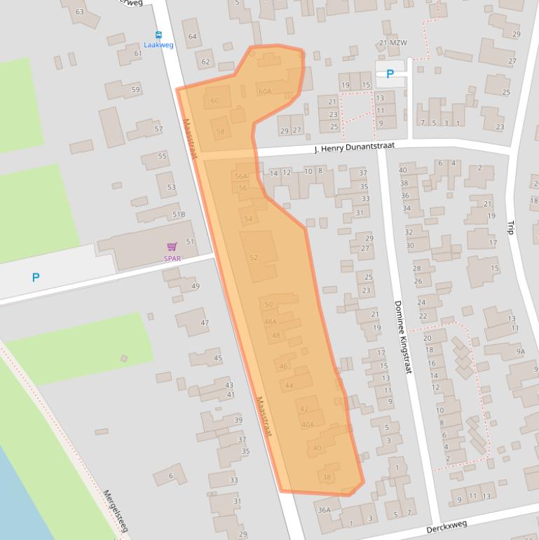 Kaart van postcodegebied 5944CE.