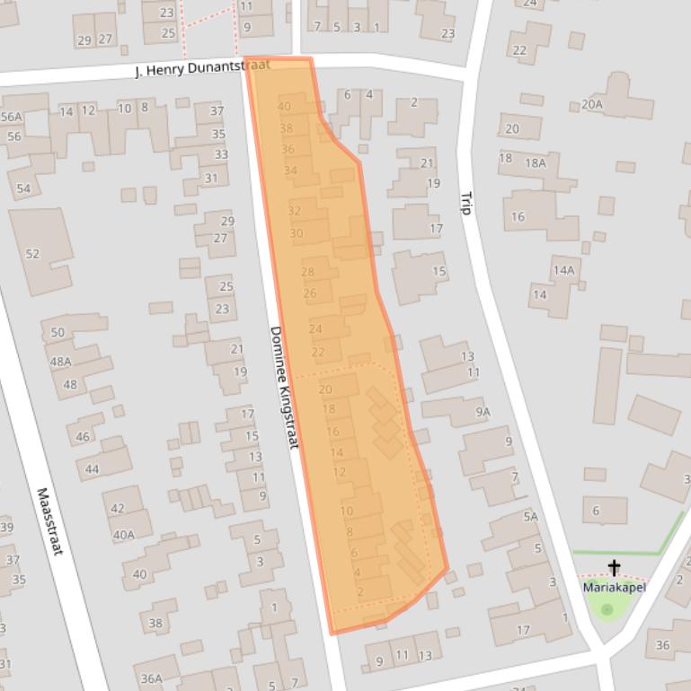 Kaart van postcodegebied 5944CL.