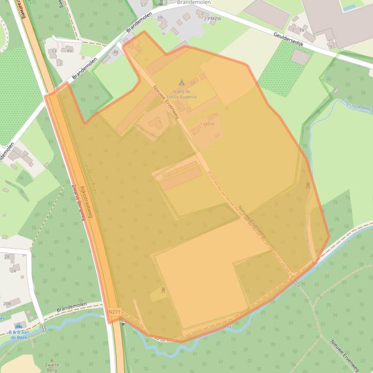 Kaart van postcodegebied 5944NG.