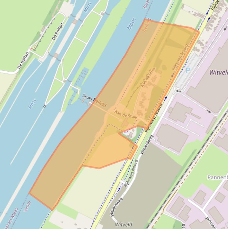 Kaart van postcodegebied 5951AA.