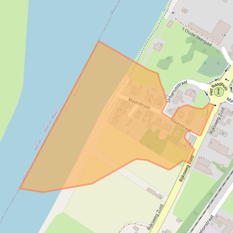 Kaart van postcodegebied 5951AH.