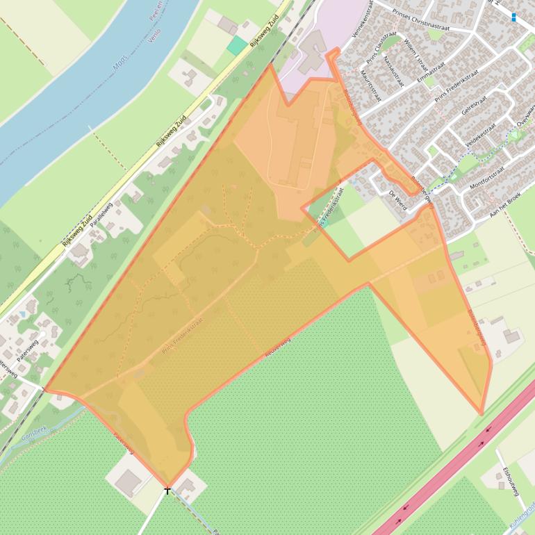 Kaart van postcodegebied 5951AZ.