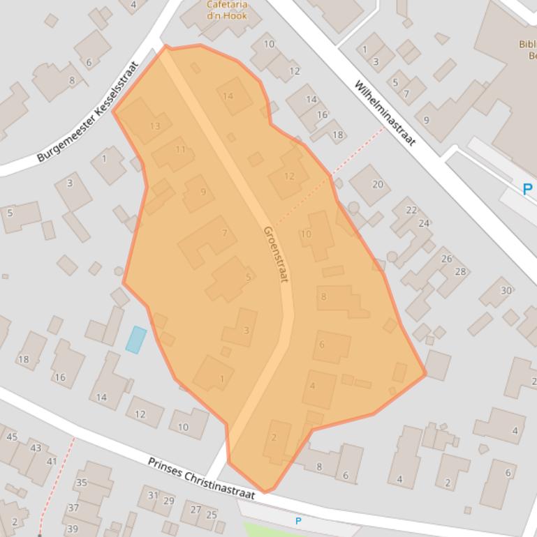 Kaart van postcodegebied 5951BC.