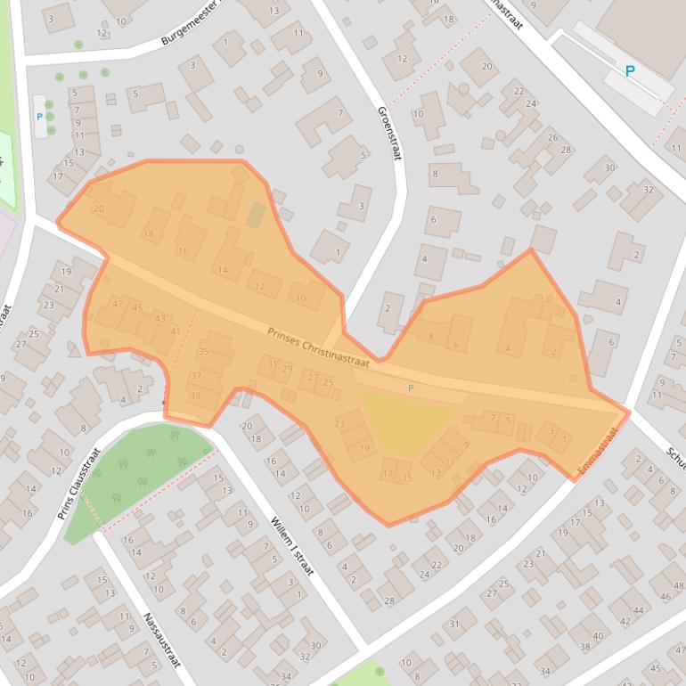Kaart van postcodegebied 5951BD.