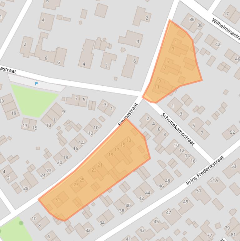 Kaart van postcodegebied 5951BE.