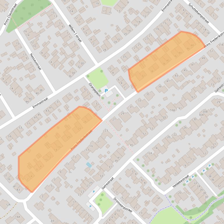Kaart van postcodegebied 5951BS.