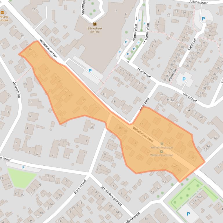 Kaart van postcodegebied 5951BW.