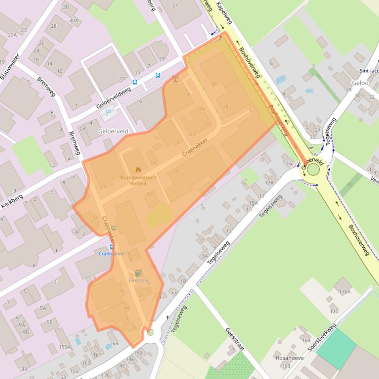 Kaart van postcodegebied 5951CC.