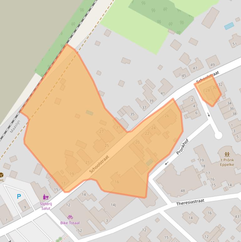 Kaart van postcodegebied 5951CK.