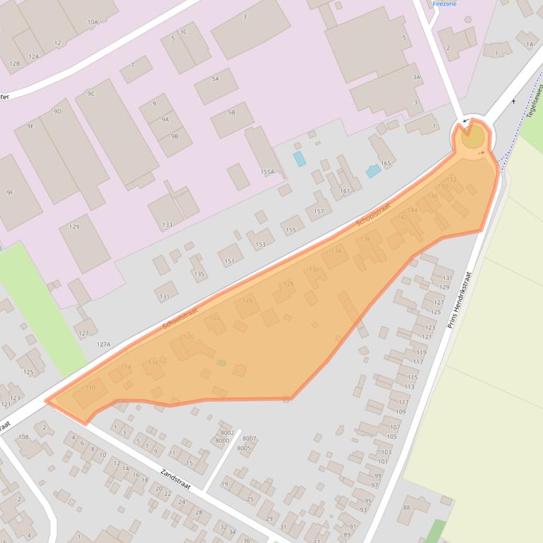 Kaart van postcodegebied 5951CX.