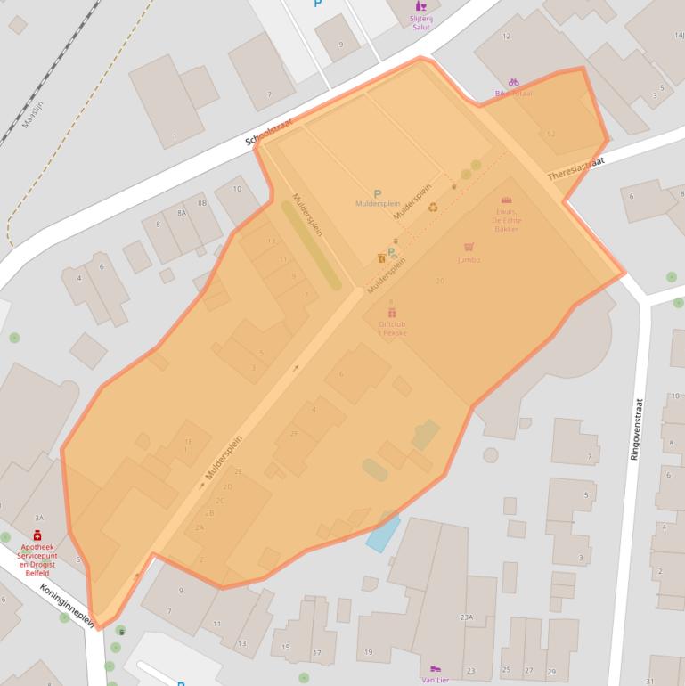 Kaart van postcodegebied 5951CZ.