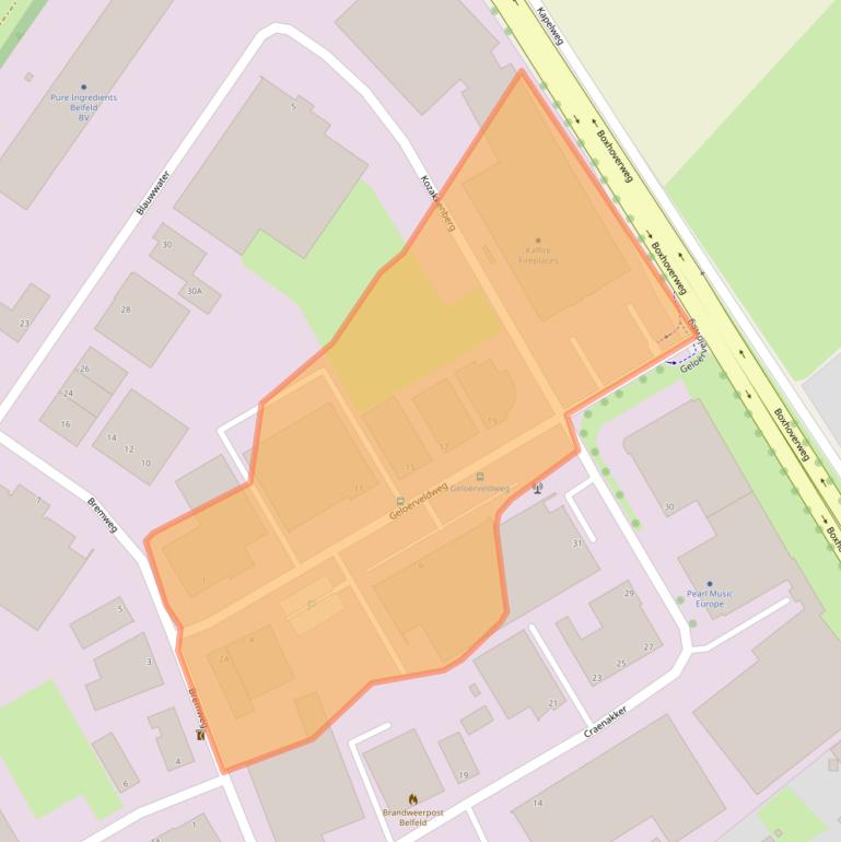 Kaart van postcodegebied 5951DH.