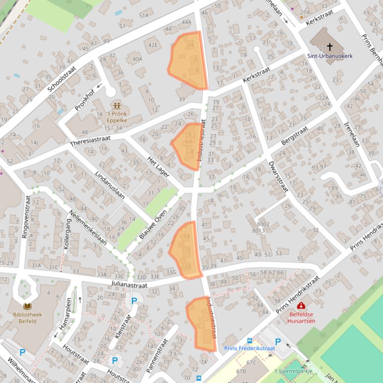 Kaart van postcodegebied 5951EB.