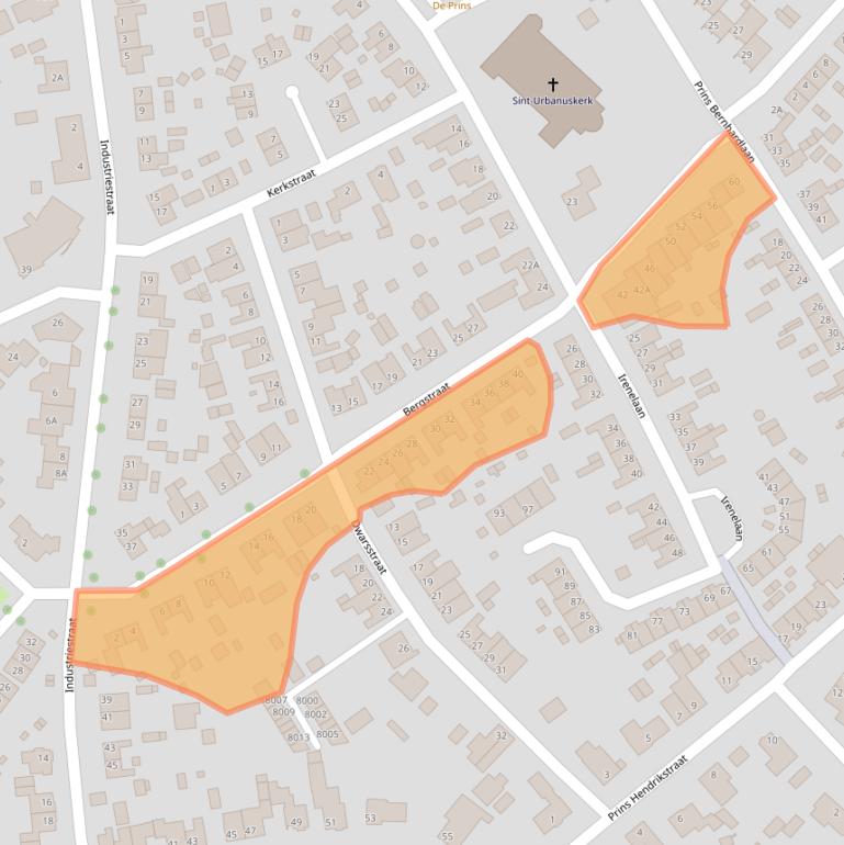 Kaart van postcodegebied 5951EE.