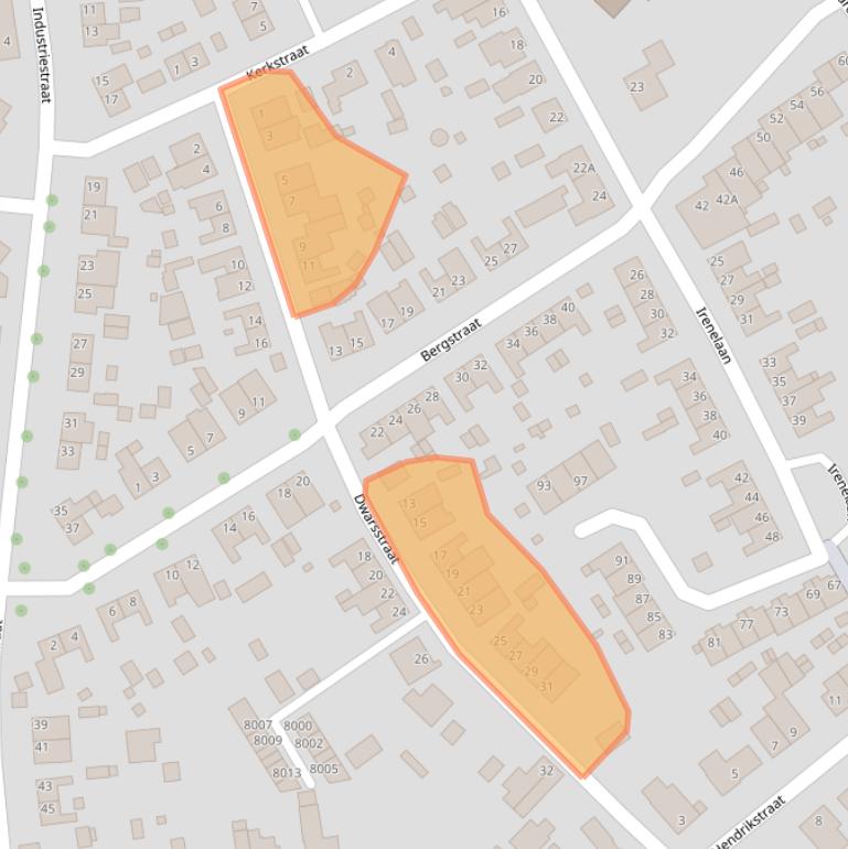 Kaart van postcodegebied 5951EG.