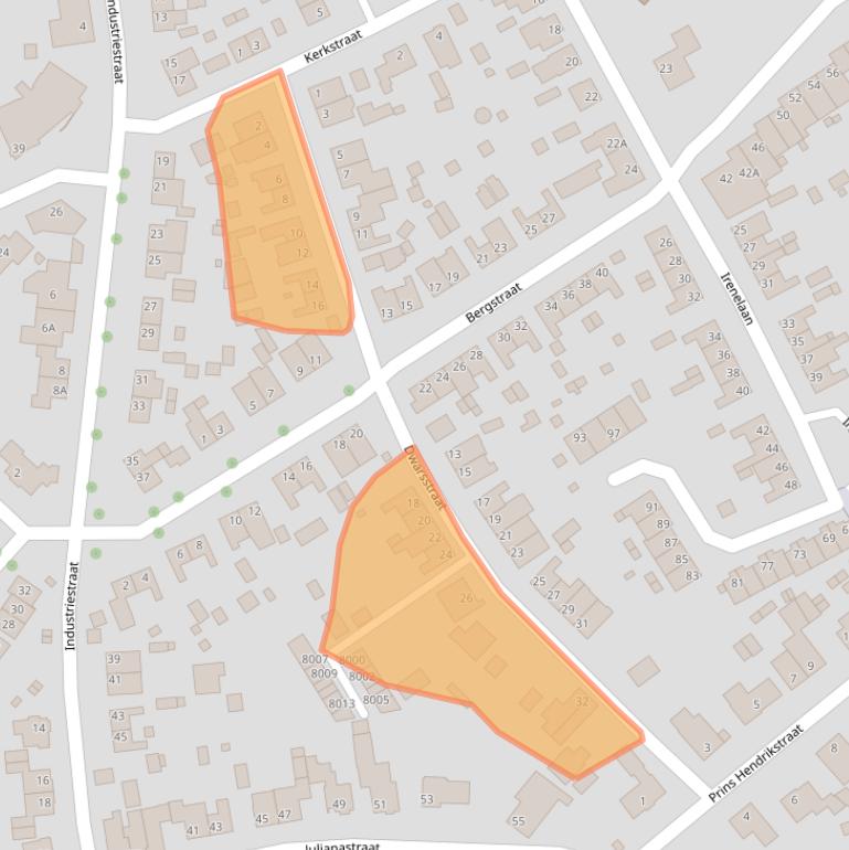 Kaart van postcodegebied 5951EH.